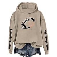 Algopix Similar Product 18 - Game Day Hooded Sweatshirt Women Heart