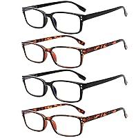 Algopix Similar Product 19 - Kerecsen 4 Pack Reading Glasses for