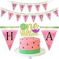 Algopix Similar Product 14 - Watermelon 1st Birthday Decorations 