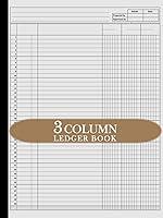 Algopix Similar Product 19 - 3 Column Ledger Book Three Columnar