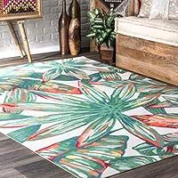 Algopix Similar Product 2 - nuLOOM Contemporary Floral Lindsey Area