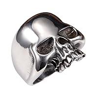 Algopix Similar Product 15 - Stainless Steel Mens Cool Skull Head