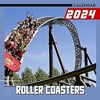 Algopix Similar Product 9 - Roller Coasters Calendar 2024 12 Month