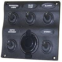 Algopix Similar Product 14 - SeaSense Marine 5 Way Switch Panel,Black