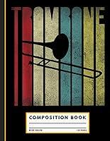 Algopix Similar Product 18 - Retro Vintage Trombone Composition Book