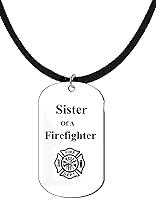 Algopix Similar Product 3 - Sister Of A Firefighter Dog Tag On A