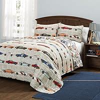 Algopix Similar Product 13 - Lush Decor Race Car Kids 3Piece Quilt
