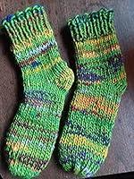 Algopix Similar Product 12 - Hand spun hand knit 100 wool slipper