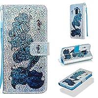 Algopix Similar Product 6 - Cfrau Sequins Wallet Case for Samsung