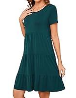 Algopix Similar Product 17 - Sosolism Tiered Nightgowns Short Sleeve