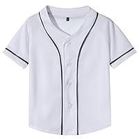 Algopix Similar Product 16 - Kids Baseball Jersey Button Down Hip