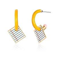 Algopix Similar Product 4 - CLASSYZINT Pencil Hoop Earrings For