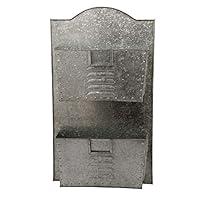 Algopix Similar Product 7 - Benzara Galvanized Metal Two Tier Wall