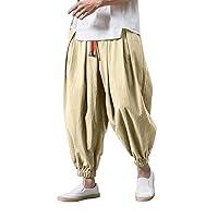 Algopix Similar Product 3 - Mens Cotton and Linen Casual Bloomers