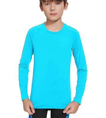 Best Deal for DEVOROPA Boy's UPF 50+ Long Sleeve Rash Guard Swim Shirt