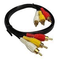 Algopix Similar Product 20 - 3FT RCA MMx3 AudioVideo Cable Gold