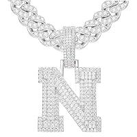 Algopix Similar Product 10 - YIMERAIRE Moissanite Iced Out Letter