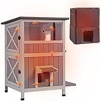 Algopix Similar Product 9 - Aivituvin 2Story Outdoor Cat House