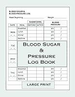 Algopix Similar Product 9 - Blood Sugar  Pressure Log Book LARGE