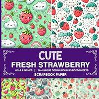 Algopix Similar Product 1 - Cute Fresh Strawberry Scrapbook Paper