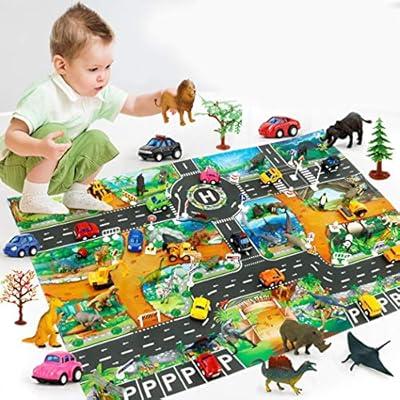 Lupantte 7 in 1 Baby Play Mat, Baby Activity Gym with 2 Detachable Washable  Mat for Infant,Tummy Time Mat with 6 Toys for Early Education Develop