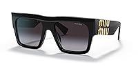 Algopix Similar Product 11 - Miu Miu Woman Sunglasses Black Frame