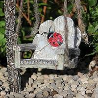 Algopix Similar Product 6 - Miniature Fairy Garden Ladybug Swing