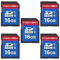 Algopix Similar Product 6 - INDMEM 16GB SD Card 5 Pack  SDHC