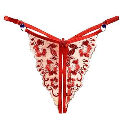 Women's Crotchless Underwear, Women's Sexy G String Low Waist Thongs  Underwear Erotic Panties Cheeky Lingerie Bikini Brief