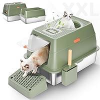 Algopix Similar Product 15 - Eosarcu Stainless Steel Cat Litter Box