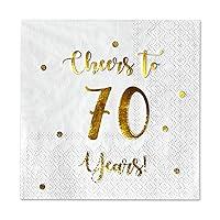 Algopix Similar Product 20 - Cheers to 70 Years Cocktail Napkins 