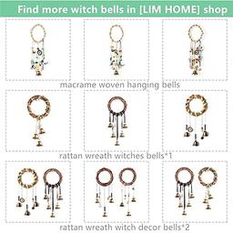 Witch Bells for Door Knob for Protection - Witch Decor for Home and Kitchen  - Wiccan Altar Supplies - Witchcraft Room Decor 