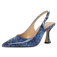 Algopix Similar Product 1 - Soireelady Slingback Stiletto Heels for