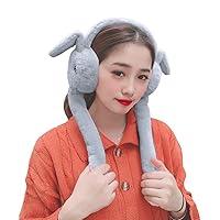 Algopix Similar Product 16 - HAOZAIKEJI Cute Rabbit Earmuffs Girls