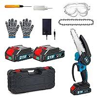 Algopix Similar Product 17 - Mini portable 6inch battery chainsaw