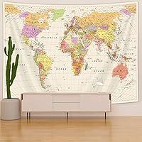 Algopix Similar Product 12 - World Map Tapestry Vintage Old Map of