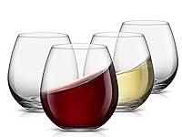 Algopix Similar Product 7 - JoyJolt Spirits Stemless Wine Glasses