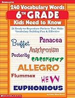 Algopix Similar Product 3 - 240 Vocabulary Words 6th Grade Kids