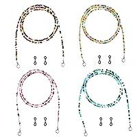 Algopix Similar Product 14 - Xinjoduz Eyeglasses Chain 4 PCS Beaded