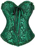 Algopix Similar Product 16 - SZIVYSHI Black and Green Corset for