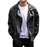 Algopix Similar Product 2 - MaiyifuGJ Mens Faux Leather Biker