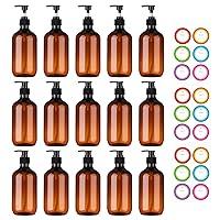 Algopix Similar Product 11 - 15 Pack 16 oz Amber Plastic Bottles