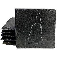 Algopix Similar Product 2 - New Hampshire Coasters  Square Slate 