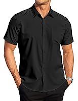 Algopix Similar Product 12 - COOFANDY Mens Casual Dress Shirt Short