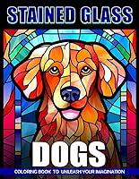 Algopix Similar Product 18 - Stained Glass Dogs Coloring Book