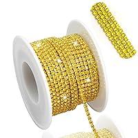 Algopix Similar Product 6 - FULZTEY 10 Yards Rhinestone Chain Bling