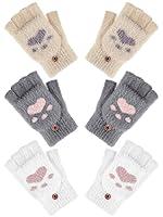 Algopix Similar Product 5 - Bencailor 3 Pairs Winter Fingerless