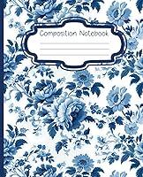 Algopix Similar Product 1 - Composition Notebook Vintage Blue