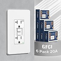 Algopix Similar Product 13 - Amico 6 Pack GFCI Outlet 20 Amp with