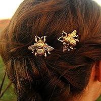 Algopix Similar Product 5 - Jovono Bee Barrettes Gold Honeybee